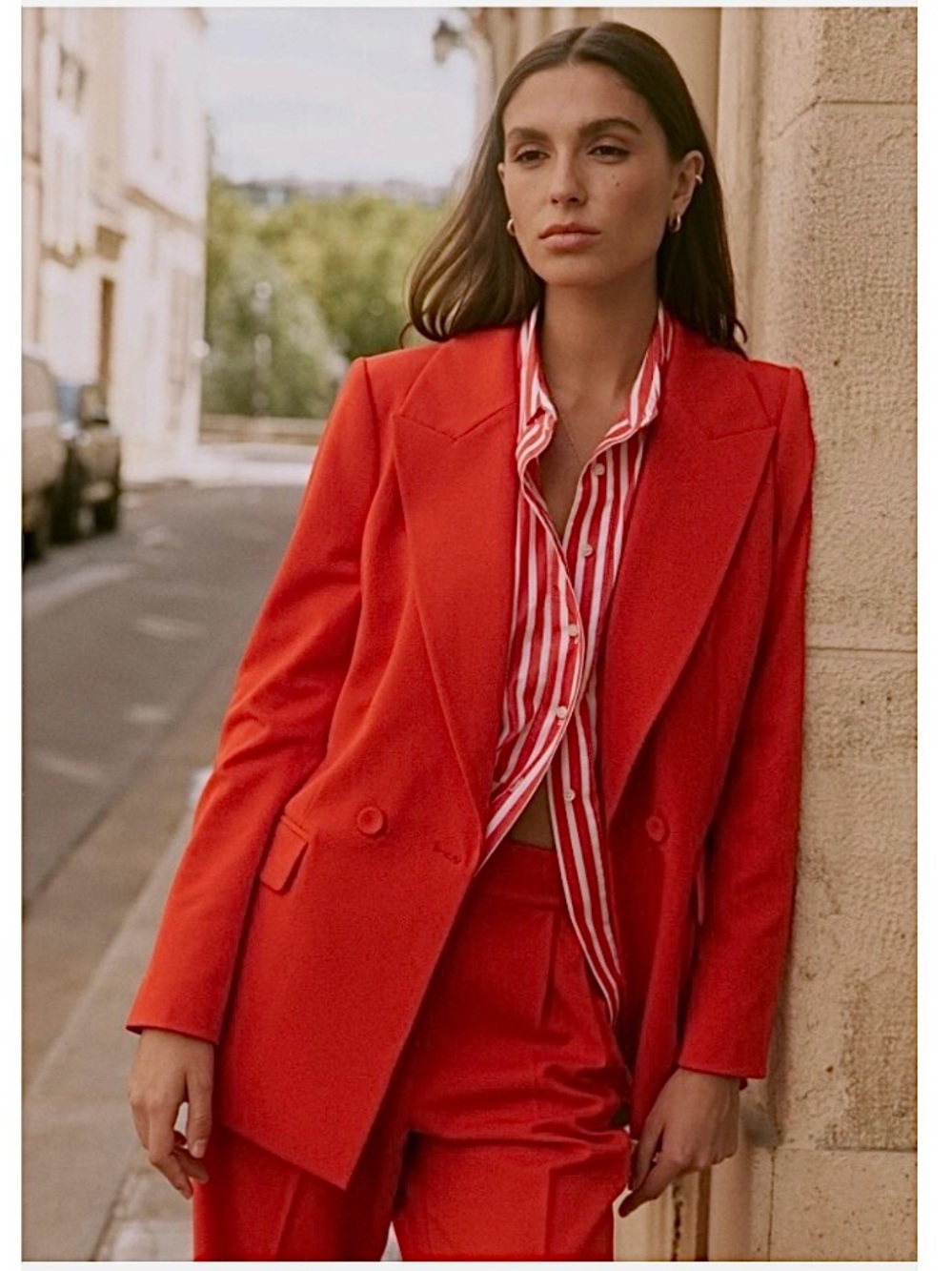 New Favorite Daughter Suits You Blazer Small Pomodoro Double Breasted Designer